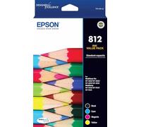 Epson 812 - Confezione risparmio di cartucce d'inchiostro Durabrite Ultra per WF-3820, WF-3825, WF-4830, WF-4835, WF-7830, WF-7840, WF-7845, Value Pack, C13T05D692