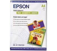 Epson C13S041106 Carta Auto-Adesiva A4, Confezione da 10 Pezzi