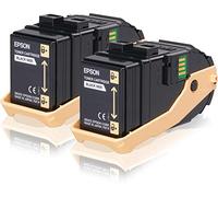 2 TONER CARTRIDGE EPSON BLACK S050609 ACULASER-C9300 6.5kx2