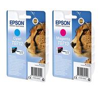Epson C13T07124022 Inchiostro, Ciano & C13T07134022 Inchiostro, Magenta