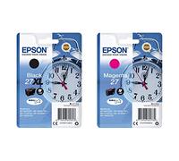 Epson C13T27114022 Cartucho de tinta, XL, color negro & C13T27034022 3.6ml 300pagine Magenta cartuccia d'inchiostro