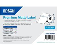 Epson C33S045419 Premium Matte, per ColorWorks, 102mm x 35m, bianco etichette autoadesive