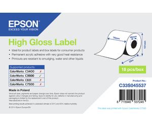 EPSON C33S045537 ROTOLO CONTINUO ETICHETTE 76mmX33mt COLORWORKS C3500 [1 rotolo]