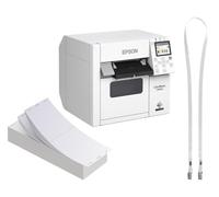 Epson C4000E - Targhette con nome, stampabili su entrambi i lati, da appendere, con cordini, 24 pezzi, stampa esclusivamente con stampanti Epson
