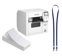 Epson C4000E - Targhette con nome stampabili su un lato, da appendere con cordini, 24 pezzi, biglietti per eventi, stampa esclusivamente con stampanti Epson