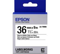 Epson C53S657006 LK-7WBN Label Cartridge Tape Roll - Black/White