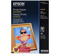 Epson Carta Fotografica Glossy, A3, 20 Fogli, Bianco