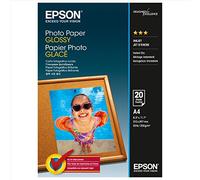 Epson Carta Fotografica Glossy, A4, 20 Fogli, Bianco
