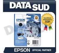 EPSON CARTUCCIA 27XL NERA BLACK ORIGINALE SVEGLIA INK-JET WF-3620DWF 7110DTW