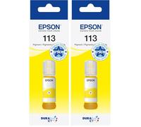 Epson Claria ET Premium, Serie 113, Inchiostro per Stampanti EcoTank, Single Pack 1 Colore (Giallo), 70ml, Stampa fino a 2300 fotografie con un set (Confezione da 2)