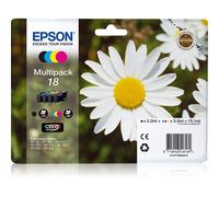 Epson Margherita Serie 18, Claria Home Ink, Multipack 4 Colori, Nero, Ciano, Magenta, Giallo