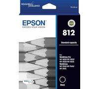 Epson DURABrite Ultra - Cartuccia d'inchiostro nero a capacità standard 812 per WF-3820, WF-3825, WF-4830, WF-4835, WF-7830, WF-7840, WF-7845, confezione singola C13T05D192