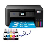 Epson EcoTank ET-2850 stampante multifunzione inkjet 3-in-1 A4, serbatoi ricaricabili alta capacità, 5 flaconi inclusi pari a 14000pag B/N 5200pag colore, Wi-FI Direct, USB