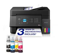 Epson EcoTank ET-4900 | Wi-Fi ed Ethernet | A4 | Stampa, copia, scansione, fax | Display LCD | Alimentatore automatico di documenti da 30 pagine | Compatta | Fino a 3 anni di inchiostro inclusi