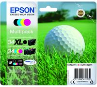 Epson Golf ball C13T34794010 cartuccia d'inchiostro 1 pz Originale Resa elevata [XL] Nero, Ciano, Magenta, Giallo (EPSON 34XL M NEW
