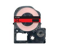 Epson HTC24PW, 24mm x 8m, testo nera / sfondo rosa, nastro compatibile