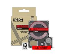 Epson Labelworks LK-4RBF Cartuccia a nastro per etichettatura compatibile con Epson LabelWorks LW-C610 e LW-C410 Rosso fluorescente/nero 12mm