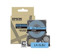 Epson Labelworks LK-5LBJ Cartuccia a nastro per etichettatura compatibile con Epson LabelWorks LW-C610 e LW-C410 Blu Opaco/Nero 18mm