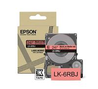 Epson Labelworks LK-6RBJ Cartuccia a nastro per etichettatura compatibile con Epson LabelWorks LW-C610 Rosso/nero opaco 24mm