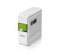 Epson LabelWorks LW-C410 Stampante per etichette, Etichettatrice Tecnologia Trasferimento termico, Velocità stampa 9 mm/sec, Larghezza Nastro da 4 a 18 mm 180 DPI, Collegamento PC con Bluetooth,bianco