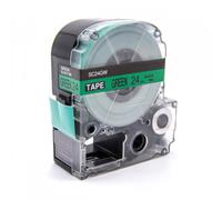 Epson LC-SC24GW, 24mm x 8m, testo nera / sfondo verde, nastro compatibile