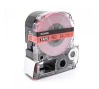 Epson LC-SC24RW, 24mm x 8m, testo nera / sfondo rosso, nastro compatibile
