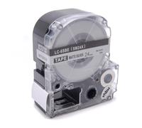 Epson LC-SM24X, 24mm x 8m, testo nera / opaco nastro argento, nastro compatibile