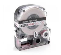 Epson LC-ST12RW, 12mm x 8m, testo rossa / nastro trasparente, nastro compatibile