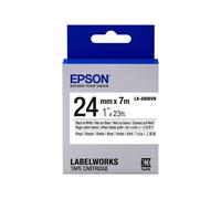 Epson LabelWorks LK-6WBVN C53S656020 24mm x 7m, testo nera / nastro bianco, vinile, nastro originale