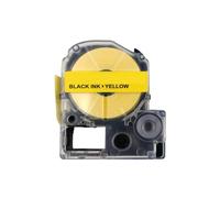 Epson LK-6YBW, 24mm x 9m, testo nera / sfondo giallo, strong, nastro compatibile