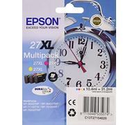 Epson Multipack Durabrite Ultra Ink Cartucce, Serie 27XL, 3 Colori, Multicolore