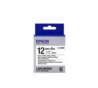 Epson Nastro fondo Bianco per testo Nero altamente adesivo 12/9 LK-4WBW (TAPE LK-4WBW STRNG ADH BLK-/WHT - WHT 12/9)