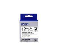 Epson Nastro fondo Bianco per testo Nero, Iron On 12/5 LK-4WBQ (Epson Iron on Black on White LK 4WBQ Label Ink Cartridge 12mm x NEW