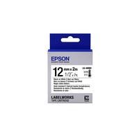 Epson Nastro fondo Bianco per testo Nero resistente alle alte temperature 12/2 LK-4WBH