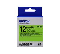Epson LabelWorks LK-4GBF C53S654018 12mm x 9m, testo nera / nastro verde, fluorescente, nastro originale