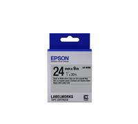 Epson Nastro fondo Opaco Argento per testo Nero 24/09 LK-6SBE