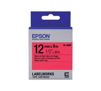 Epson Nastro fondo Pastello Rosso per testo Nero 12/9 C53S654007