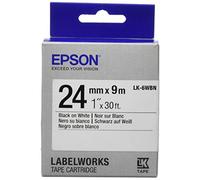 Epson Nastro fondo Standard Bianco per testo Nero 24/09 LK-6WBN