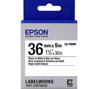 Epson Nastro fondo Standard Bianco per testo Nero 36/9 LK-7WBN