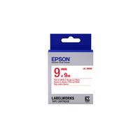 Epson Nastro fondo Standard Bianco per testo Rosso 9/9 LK-3WRN (TAPE LK-3WRN STD RED/WHT 9/9 - LK-3WRN RED/WHITE 9MM [9M])