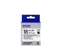 Epson Nastro fondo Trasparente per testo Nero 18/9 LK-5TBN (TAPE LK-5TBN CLEAR BLK-/CLEAR - CLEAR 18/9)