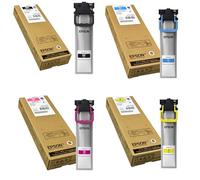 Epson Original T11D140 (T11D1) nero XL 69,9 ml + T11C2, T11C3, T11C4 ciano, magenta, giallo, colore standard (23 ml), WF-C5390, Workforce-Pro WF-C5890