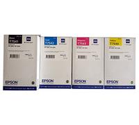Epson Originale T7541, T7542, T7544, XXL Schwarz, Cyan, Magenta, Yellow Multipack Cartucce per Workforce WF-8090, WF-8590