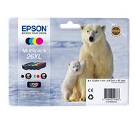 Epson C13T26364010 Cartuccia a Getto d'Inchiostro 26Xl T2636 Claria Multipack 4, da 41.3 ml