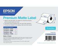 Epson Premium Matte Label - Die-cut Roll: 102mm x 76mm, 440 labels (PREMIUM MATTE LABEL - DIE-CUT - PREM102MM X 76MM 440 LABELS)