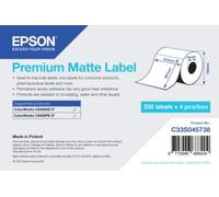 Epson Premium Matte Label - Die Cut Roll: 210mm x 297mm, 200 labels (PREMIUM MATTE LABEL DIE CUTROLL - 210MMX297MM 200 LABELS)
