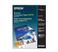 Epson Premium Presentation Paper Matte, Double-Sided - Letter - 8.5" x 11" - 50 Sheets