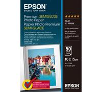 Epson Premium Semi-Gloss Photo Paper - 10x15cm - 50 Fogli (Epson Semi Glossy Photo Paper 10 x 15cm 50 Sheets - C13S041765)
