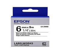 Nastro Epson LK-2WBN (C53S652003) bianco-nero - U01001 Nastro versione originale per stampa tecnologia TTR in Conf. 1 pz.
