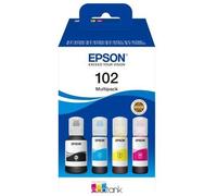 EPSON - Ricariche D'inchiostro per Stampanti 102 EcoTank da 127 ml+ 70 ml Colore Nero / Ciano / Magenta / Giallo